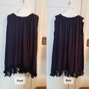 3x Sleeveless Fringe Tunic